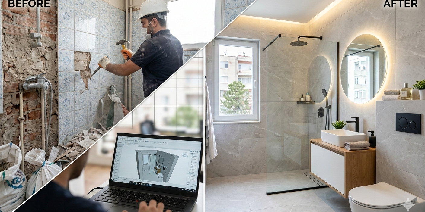 Bornova Dekorasyon - Banyo Tadilatı - Banyo Yenilemesi